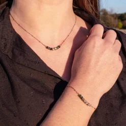 Sloya Bracelets<Bracelet Femme Piana Agate Aquatique Vert