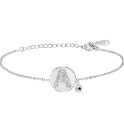 So Charm Bijoux Bracelets<Bracelet Femme So Charm - BD2693-ARGENT-A-DIAMANT - Bracelet Argenté Lettre