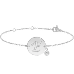 So Charm Bijoux Bracelets<Bracelet Femme So Charm - BD2281-ARGENT-E-DIAMANT - Bracelet Initial Argenté