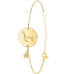 So Charm Bijoux Bracelets<Bracelet Femme So Charm - BD2281-DORE-T-DIAMANT - Bracelet Initial Doré