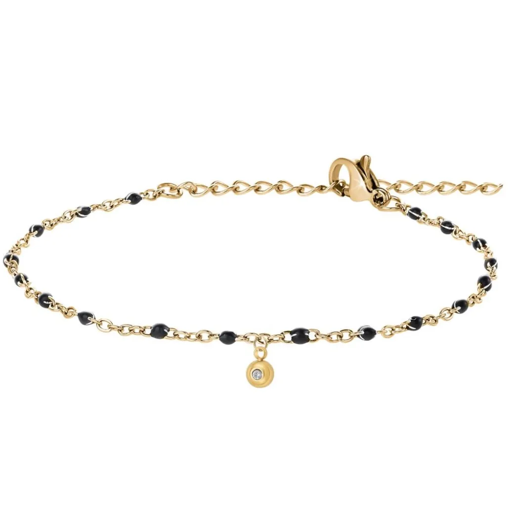 So Charm Bijoux Bracelets<Bracelet Femme So Charm - BD2395-NOIR-DIAMANT - Bracelet Mode Doré