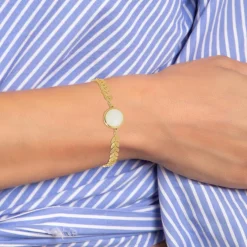 So Charm Bijoux Bracelets<Bracelet Femme So Charm - B3342-BLANC - Bracelet Mode Doré