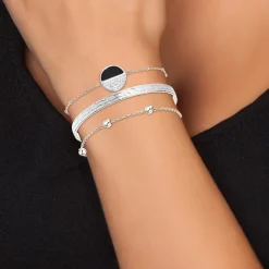 So Charm Bijoux Bracelets<Bracelet Femme So Charm - B2313-ARGENT+B2500-ARGENT+B2371-ARGENT - Bracelets Mode Argentés
