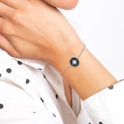 So Charm Bijoux Bracelets<Bracelet Femme So Charm - B4004--NOIR - Bracelet Mode é Argent