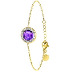 So Charm Bijoux Bracelets<Bracelet Femme So Charm - B2125- - Bracelet Mode Doré Violet