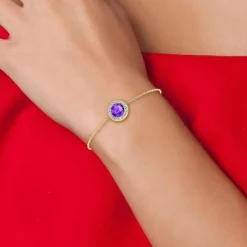 So Charm Bijoux Bracelets<Bracelet Femme So Charm - B2125- - Bracelet Mode Doré Violet