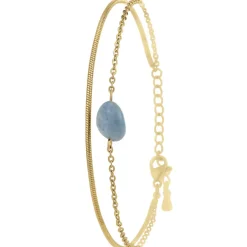 So Charm Bijoux Bracelets<Bracelet Femme So Charm - B4272-DORE-SODALITE - Bracelet Mode Doré Bleu