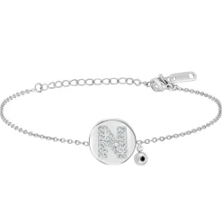So Charm Bijoux Bracelets<Bracelet Femme So Charm - BD2693-ARGENT-N-DIAMANT - Bracelet Argenté Lettre