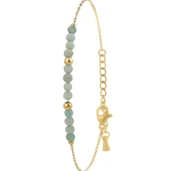 So Charm Bijoux Bracelets<Bracelet Femme So Charm - B4264-AMAZONITE - Bracelet Mode Doré