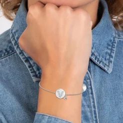 So Charm Bijoux Bracelets<Bracelet Femme So Charm - BD2693-ARGENT-V-DIAMANT - Bracelet Argenté Lettre