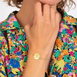 So Charm Bijoux Bracelets<Bracelet Femme So Charm - BD2281-DORE-A-DIAMANT - Bracelet Initial Doré