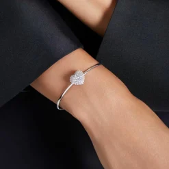Swarovski Bracelets<Bracelet Femme Hyperbola Soft Heart - 5684385 blanc,argent