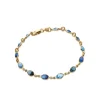 Maison de la Bijouterie Bracelets<Bracelet Femmeplaqué or pierres bleues cristal YVV0VZZV