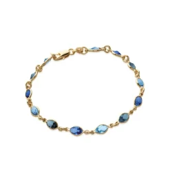 Maison de la Bijouterie Bracelets<Bracelet Femmeplaqué or pierres bleues cristal YVV0VZZV