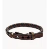 Fossil Bijoux Bracelet<Bracelet Fossil JA5932716 - Bracelet Cuir Marron Homme