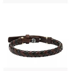 Fossil Bijoux Bracelet<Bracelet Fossil JA5932716 - Bracelet Cuir Marron Homme