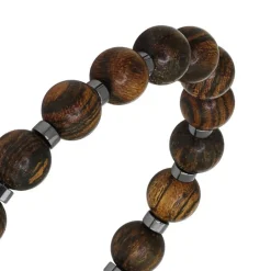 Rochet Bracelet<Bracelet Homme Bracelet MYSTÈRES Perles 8mm Bois et 4 mm Hématite brillante