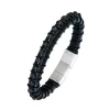 All Blacks Bijoux Bracelet<Bracelet Homme All Blacks 682132 - Acier et Cuir Noir