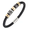 All Blacks Bijoux Bracelet<Bracelet Homme - 682345 Acier, Cuir Couleur Argent, Marron