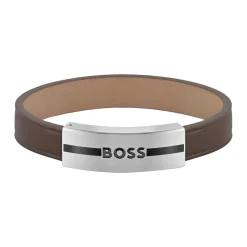 Boss Bijoux Bracelet<Bracelet Homme Luke - 1580496M Cuir, Acier Marron