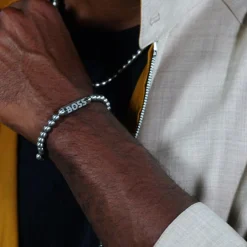 Boss Bijoux Bracelet<Bracelet Homme Sphere Metal - 1580658M Acier Argent