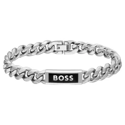 Boss Bijoux Bracelet<Bracelet Homme Kassy Emblem - 1580679M Acier Argent