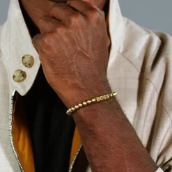 Boss Bijoux Bracelet<Bracelet Homme Sphere Metal - 1580666M Acier Doré