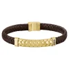 Boss Bijoux Bracelet<Bracelet Homme Tailored - 1580675M Acier, Cuir Marron, Doré