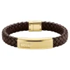 Boss Bijoux Bracelet<Bracelet Homme Lander - 1580746M Acier, Cuir Marron, Doré