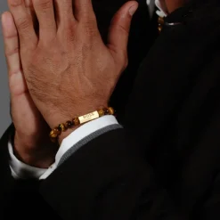 Boss Bijoux Bracelet<Bracelet Homme Sphere Stones - 1580661M Acier Marron