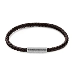 Calvin Klein Bijoux Bracelet<Bracelet Homme - 35000102 Cuir, Acier MARRON