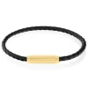 Calvin Klein Bijoux Bracelet<Bracelet Homme - 35000423 Cuir, Acier Noir, doré