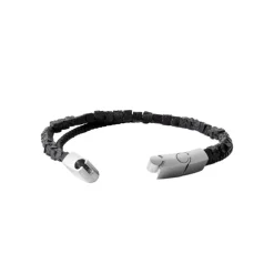 Maison de la Bijouterie Bracelet<Bracelet Homme cuir pierre de lave fantaisie 3ZY0U3YZ