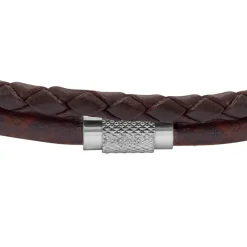 Fossil Bijoux Bracelet<Bracelet Homme - JF04702040 - Cuir,Acier Marron