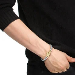Lacoste Bracelet<Bracelet Homme Arthor - 2040552 Acier Doré