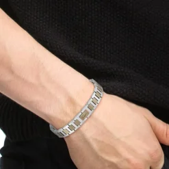 Lacoste Bracelet<Bracelet Homme Metropole - 2040419 Acier Beige