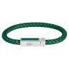 Lacoste Bracelet<Bracelet Homme Rokel - 2040449 Acier, Cuir Noir, Vert