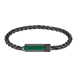 Lacoste Bracelet<Bracelet Homme Spelt - 2040339 Acier Noir Ajustable Circonference Interieure 190 Mm