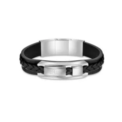 Police Bijoux Bracelet<Bracelet Homme VALORIOUS - Cuir Noir