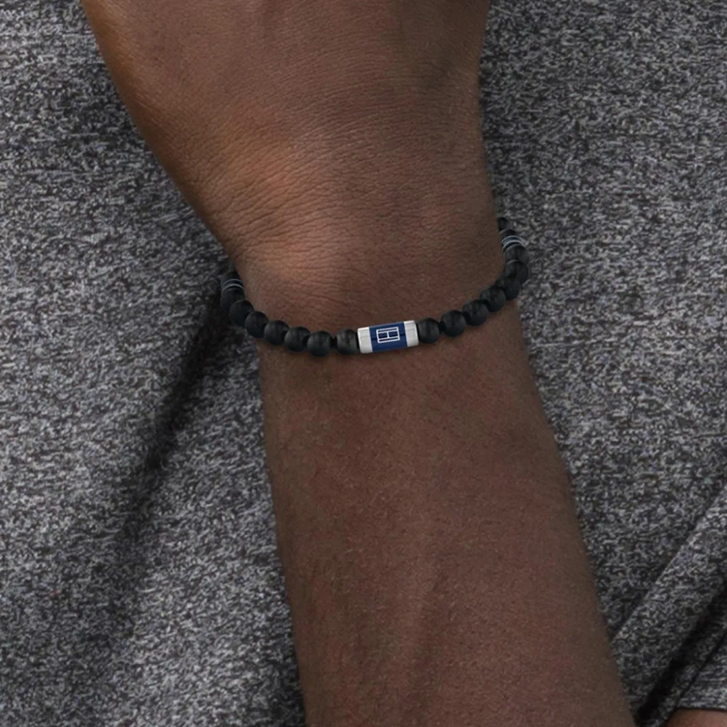 Tommy Hilfiger Bijoux Bracelet<Bracelet Homme Tommy Hilfiger Beaded - 2790323 Acier, Bois Noir