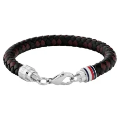 Tommy Hilfiger Bijoux Bracelet<Bracelet Homme Tommy Hilfiger Tyson - 2790632 Acier, Cuir Argent, Noir