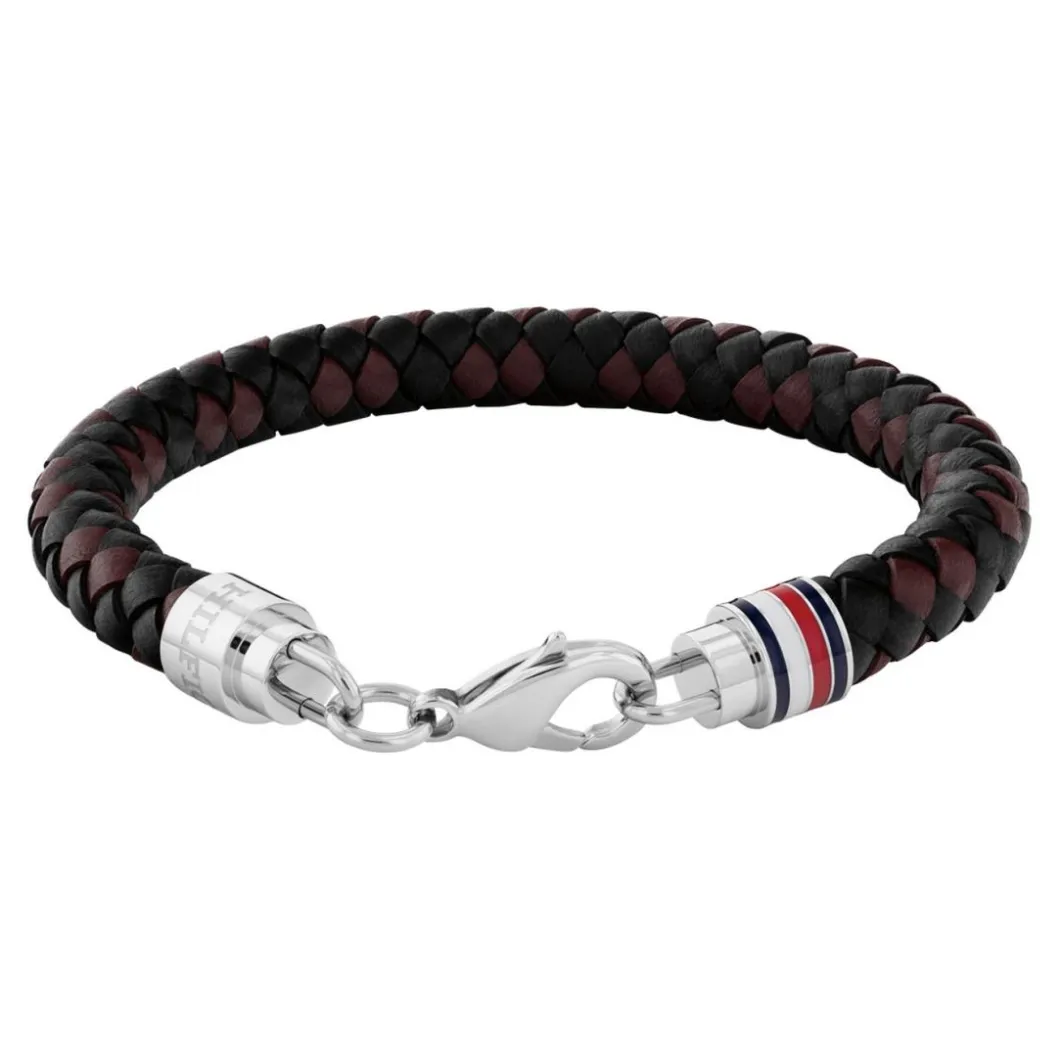 Tommy Hilfiger Bijoux Bracelet<Bracelet Homme Tommy Hilfiger Tyson - 2790632 Acier, Cuir Argent, Noir