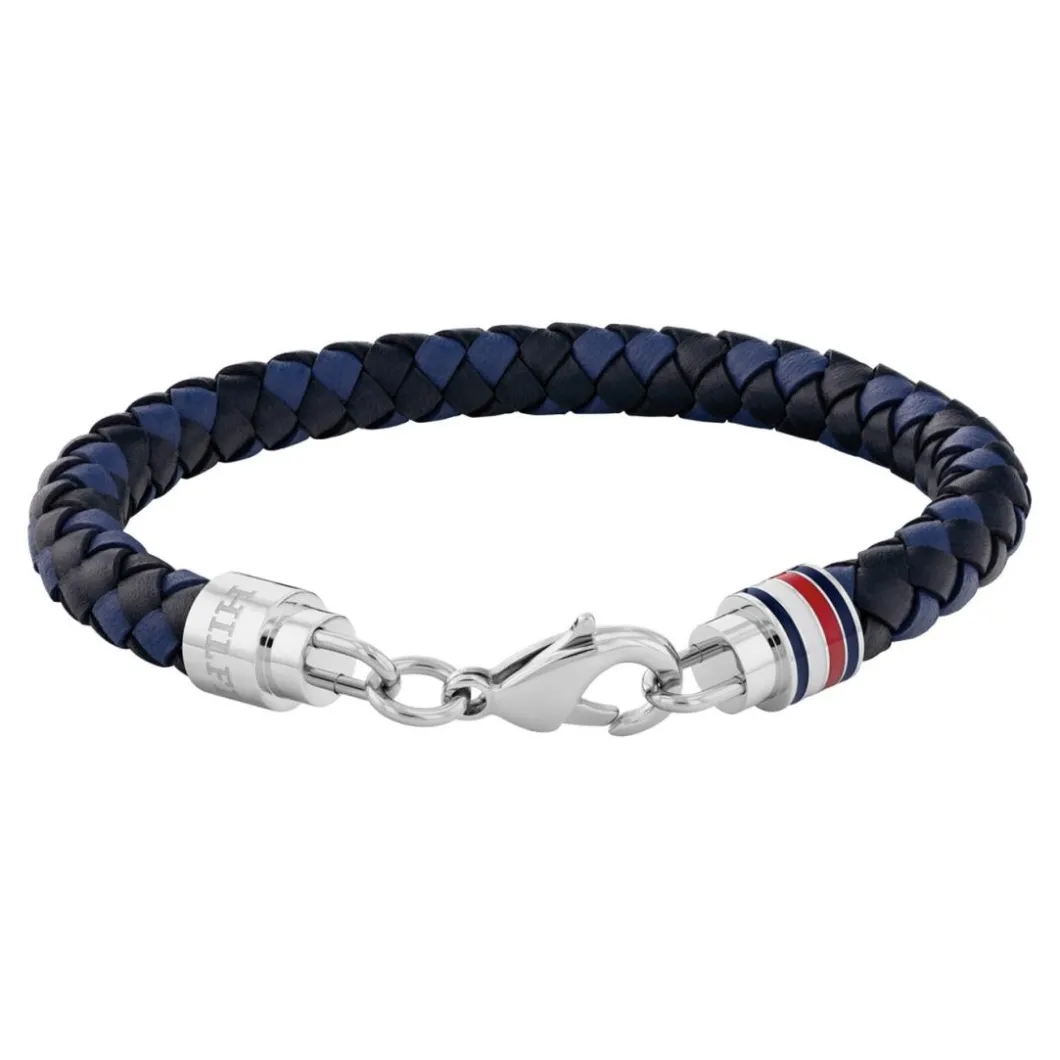 Tommy Hilfiger Bijoux Bracelet<Bracelet Homme Tommy Hilfiger Tyson - 2790634 Acier, Cuir Argent, Bleu