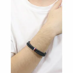 Tommy Hilfiger Bijoux Bracelet<Bracelet Homme Tommy Hilfiger Carabiner - 2790362S Cuir, Acier Bleu