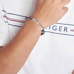 Tommy Hilfiger Bijoux Bracelet<Bracelet Homme Tommy Hilfiger Tyson - 2790633 Acier, Cuir Argent, Muliticolore