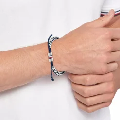 Tommy Hilfiger Bijoux Bracelet<Bracelet Homme Tommy Hilfiger Braided Metal - 2790511 Acier, Nylon Bleu