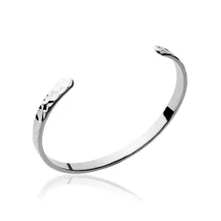 Maison de la Bijouterie Bracelets<Bracelet Jonc femme fantaisie effet martelé Argent VYZ4ZU56
