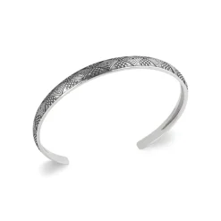 Maison de la Bijouterie Bracelet<Bracelet Jonc ouvert fantaisie homme argent - VYZWWU6Y