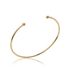 Maison de la Bijouterie Bracelets<Bracelet Jonc ouvert femme plaqué or 56mm UYZ3YU56