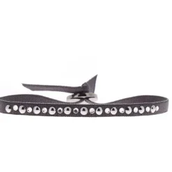 Les Interchangeables Bracelets<Bracelet A35389 - Bracelet Tissu Gris Cristaux Swarovski